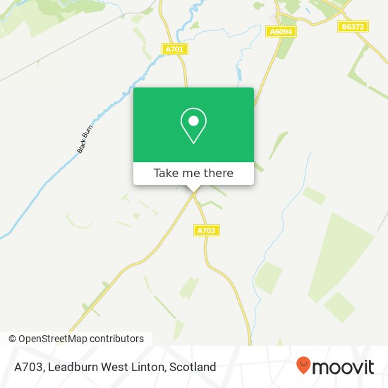 A703, Leadburn West Linton map