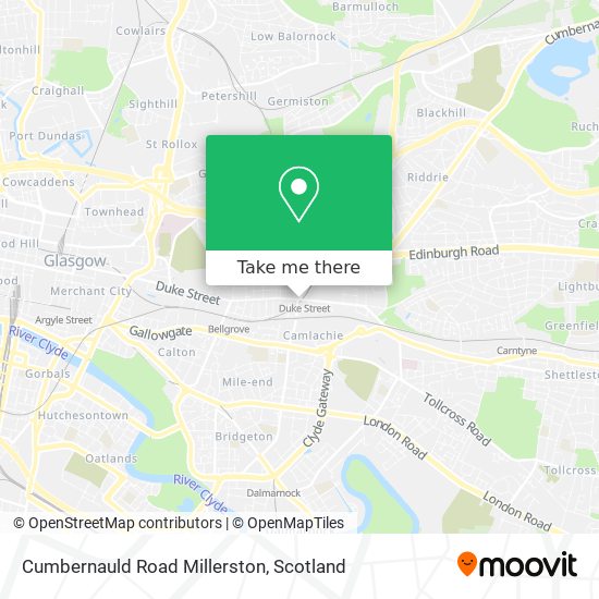 Cumbernauld Road Millerston map