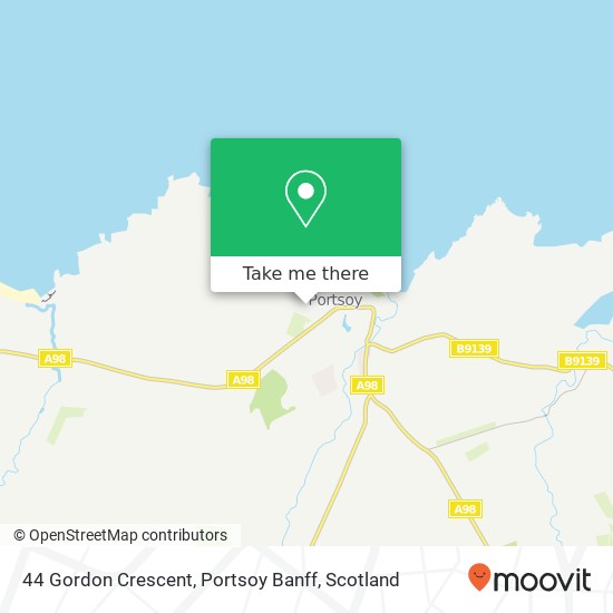 44 Gordon Crescent, Portsoy Banff map