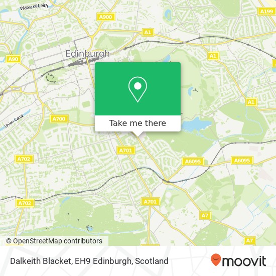 Dalkeith Blacket, EH9 Edinburgh map