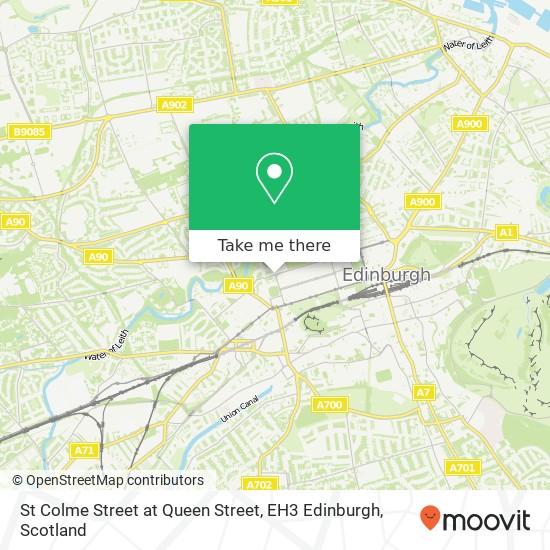 St Colme Street at Queen Street, EH3 Edinburgh map