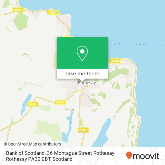 Bank of Scotland, 36 Montague Street Rothesay Rothesay PA20 0BT map