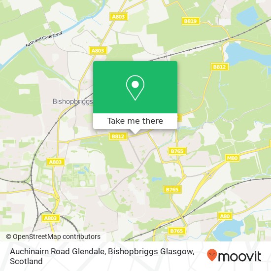 Auchinairn Road Glendale, Bishopbriggs Glasgow map