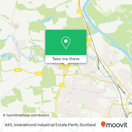 A85, Inveralmond Industrial Estate Perth map