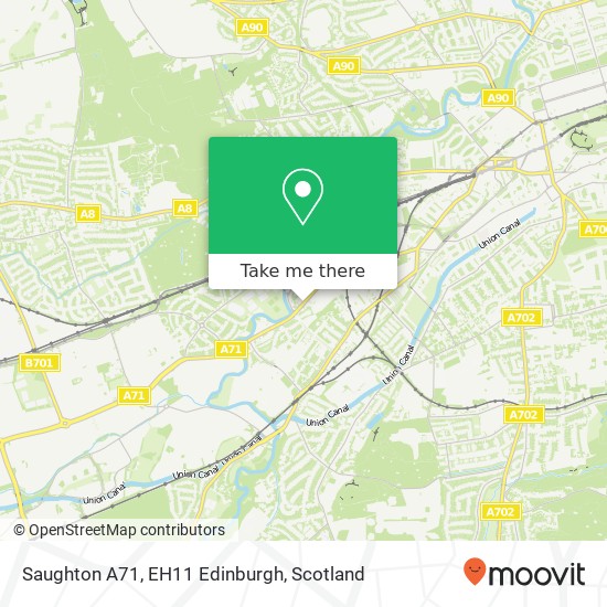 Saughton A71, EH11 Edinburgh map