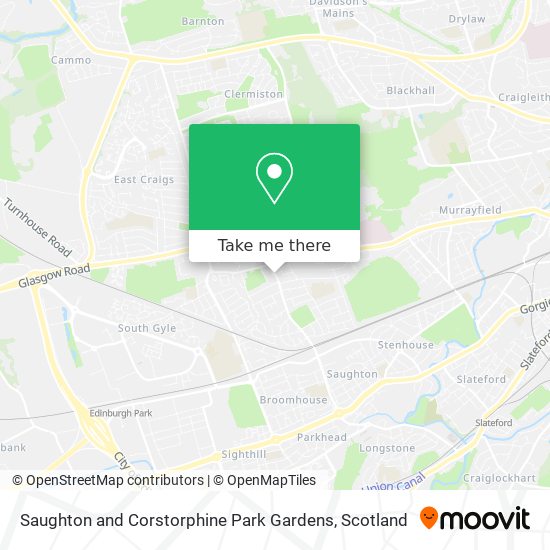 Saughton and Corstorphine Park Gardens map