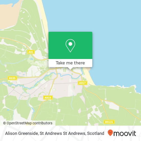 Alison Greenside, St Andrews St Andrews map