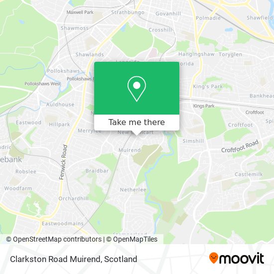 Clarkston Road Muirend map