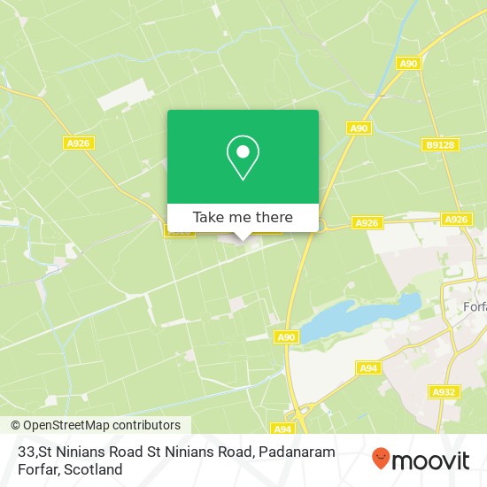 33,St Ninians Road St Ninians Road, Padanaram Forfar map