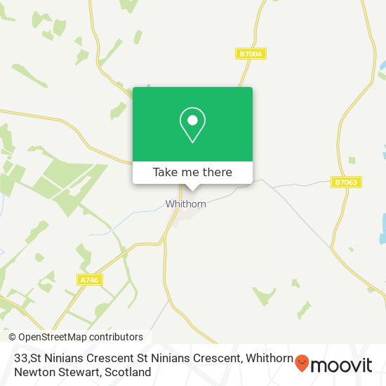 33,St Ninians Crescent St Ninians Crescent, Whithorn Newton Stewart map