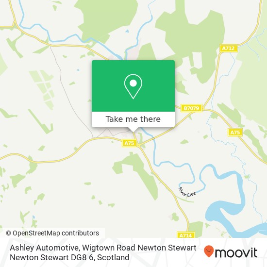 Ashley Automotive, Wigtown Road Newton Stewart Newton Stewart DG8 6 map