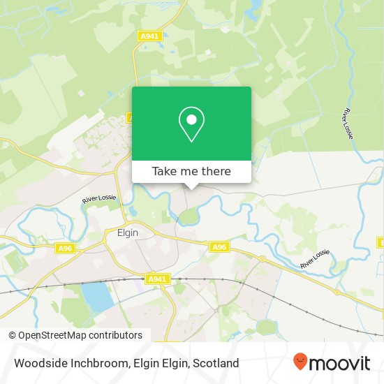 Woodside Inchbroom, Elgin Elgin map