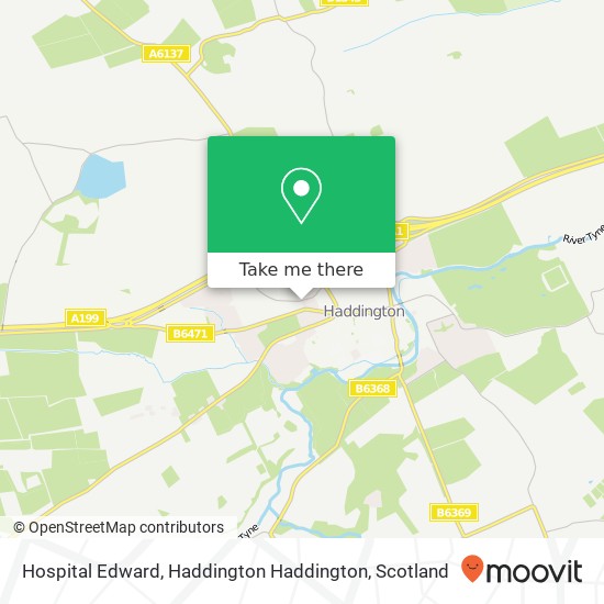 Hospital Edward, Haddington Haddington map