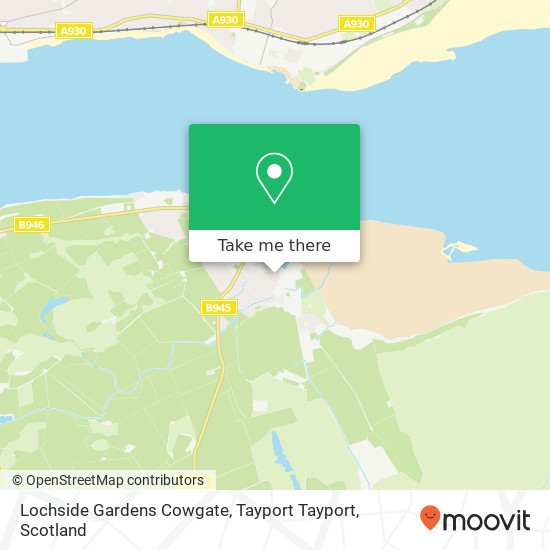 Lochside Gardens Cowgate, Tayport Tayport map