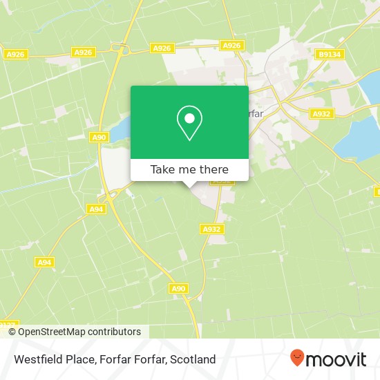 Westfield Place, Forfar Forfar map