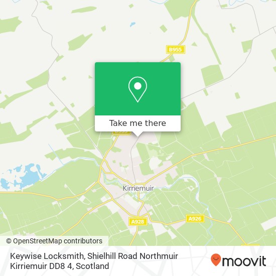 Keywise Locksmith, Shielhill Road Northmuir Kirriemuir DD8 4 map