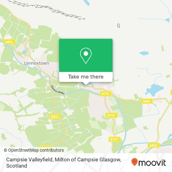 Campsie Valleyfield, Milton of Campsie Glasgow map