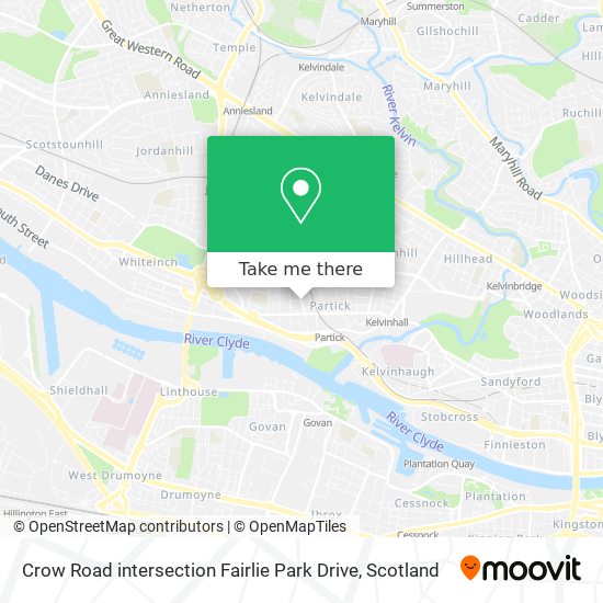 Crow Road intersection Fairlie Park Drive map