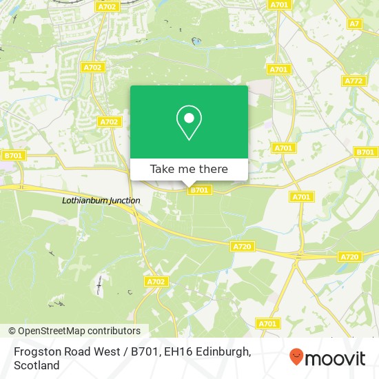 Frogston Road West / B701, EH16 Edinburgh map