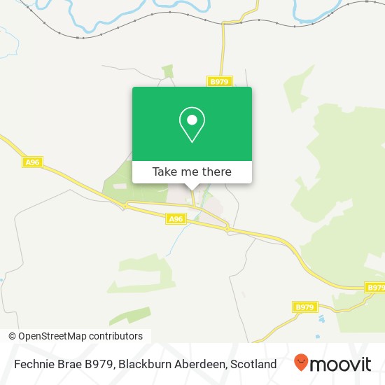 Fechnie Brae B979, Blackburn Aberdeen map