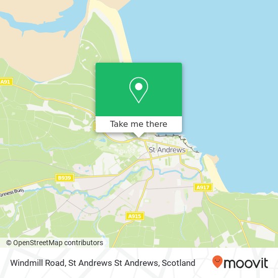 Windmill Road, St Andrews St Andrews map