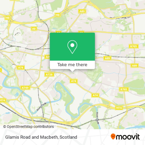 Glamis Road and Macbeth map