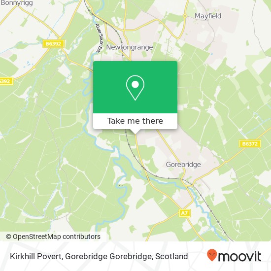 Kirkhill Povert, Gorebridge Gorebridge map