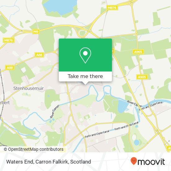 Waters End, Carron Falkirk map