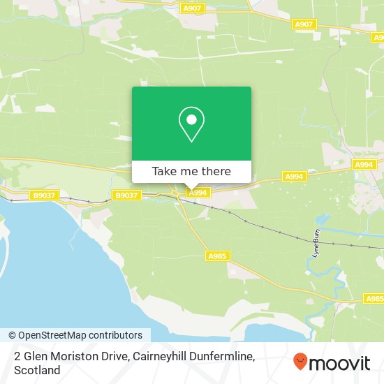 2 Glen Moriston Drive, Cairneyhill Dunfermline map