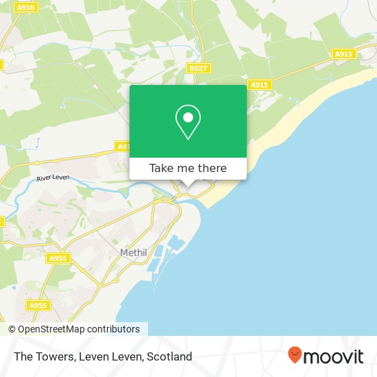 The Towers, Leven Leven map