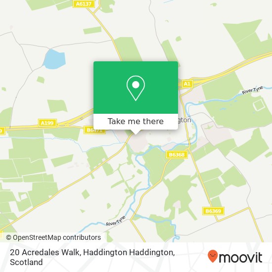 20 Acredales Walk, Haddington Haddington map