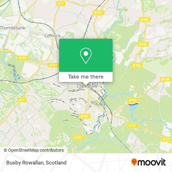 Busby Rowallan map