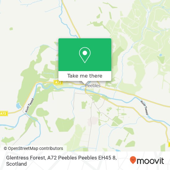 Glentress Forest, A72 Peebles Peebles EH45 8 map