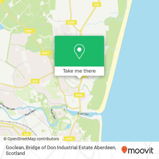 Goclean, Bridge of Don Industrial Estate Aberdeen map