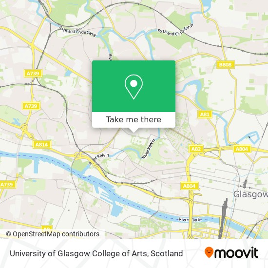 University of Glasgow College of Arts map