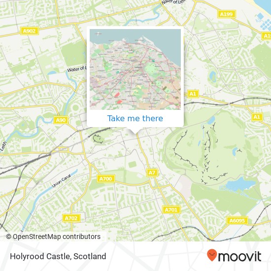 Holyrood Castle map