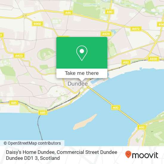 Daisy's Home Dundee, Commercial Street Dundee Dundee DD1 3 map