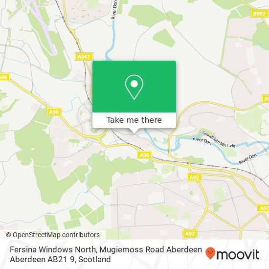 Fersina Windows North, Mugiemoss Road Aberdeen Aberdeen AB21 9 map