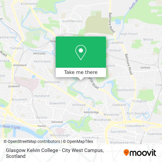 Glasgow Kelvin College - City West Campus map
