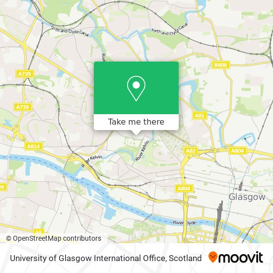 University of Glasgow International Office map