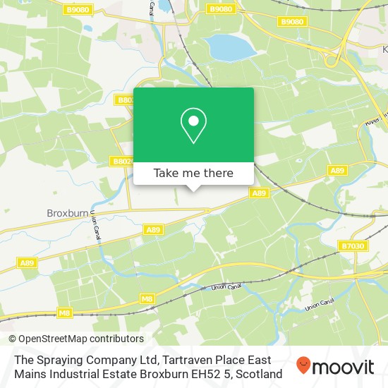 The Spraying Company Ltd, Tartraven Place East Mains Industrial Estate Broxburn EH52 5 map