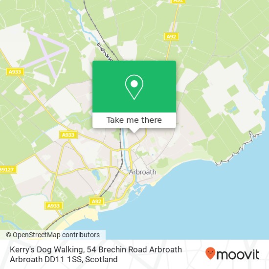 Kerry's Dog Walking, 54 Brechin Road Arbroath Arbroath DD11 1SS map
