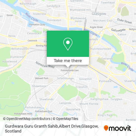 Gurdwara Guru Granth Sahib,Albert Drive,Glasgow map