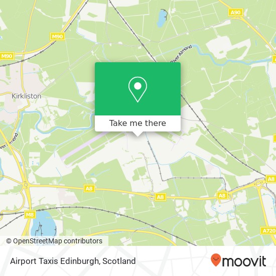 Airport Taxis Edinburgh map