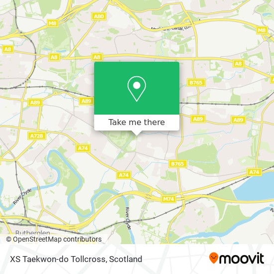 XS Taekwon-do Tollcross map