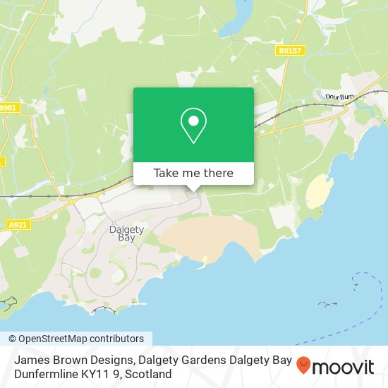 James Brown Designs, Dalgety Gardens Dalgety Bay Dunfermline KY11 9 map