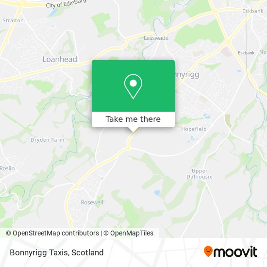 Bonnyrigg Taxis map