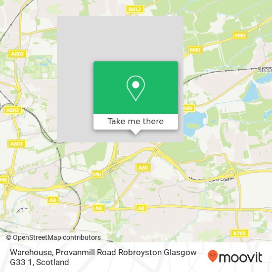 Warehouse, Provanmill Road Robroyston Glasgow G33 1 map