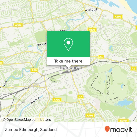Zumba Edinburgh map