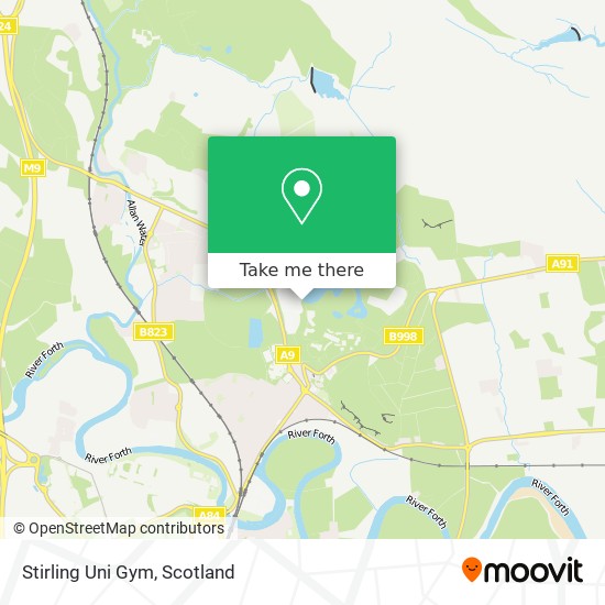 Stirling Uni Gym map